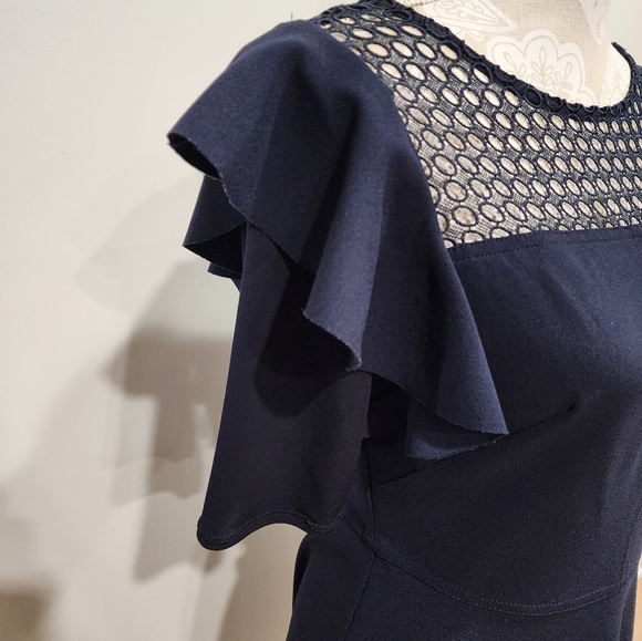 Taylor Navy Dress Size 4 - Picture 3 of 8